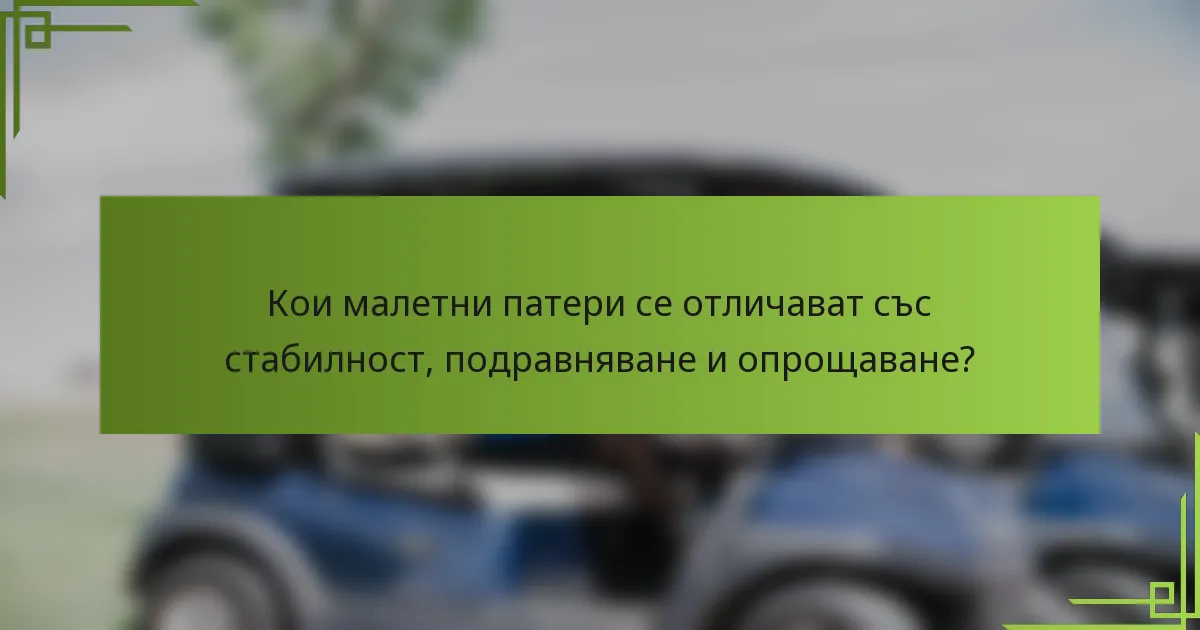 Кои малетни патери се отличават със стабилност, подравняване и опрощаване?